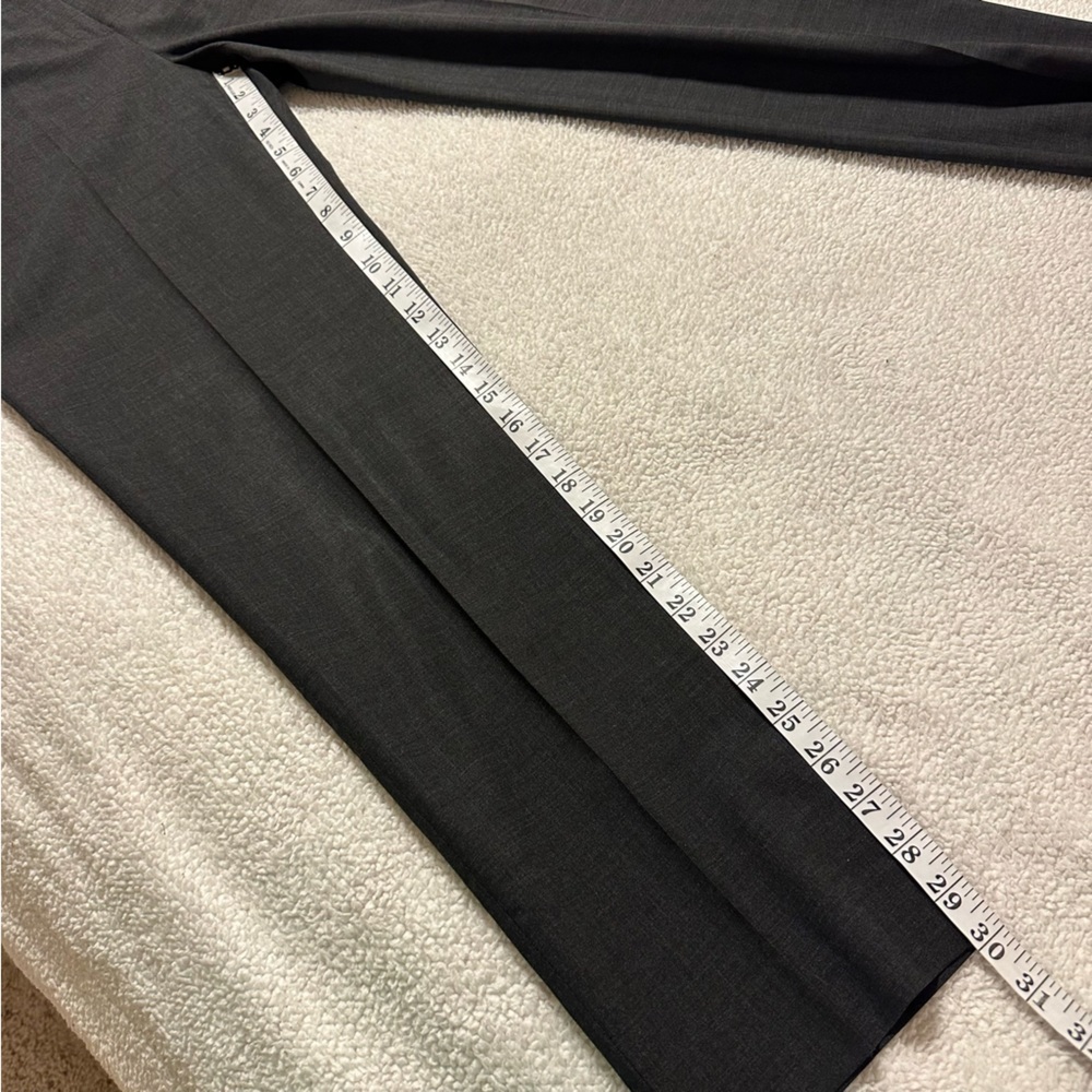 Lafayette 148 Irving Straight Leg Stretch Wool Pants Trousers Dark Gray - Picture 7 of 11